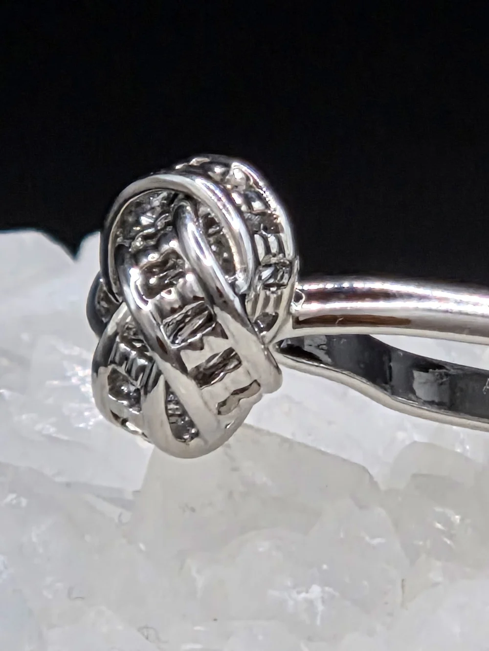 Polished Stainless Steel Knot Cufflinks for Men | Silver Tone